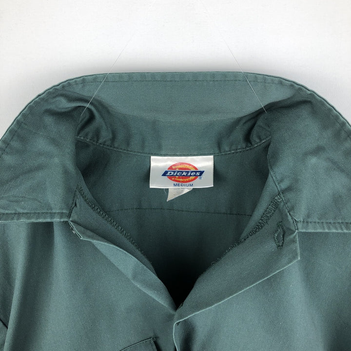 Dickies short-sleeved work shirt, made in USA, men's size M (equivalent to size M). polyester green type Vintage Second Hand