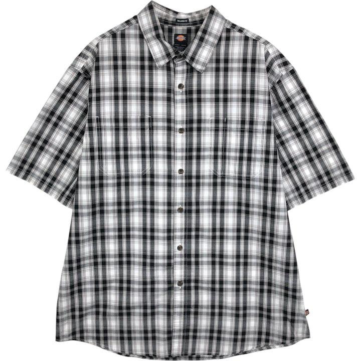 Dickies Relaxed Fit Short-Sleeve Work Shirt, Men's Size L (approx.) cotton black type Vintage Second Hand