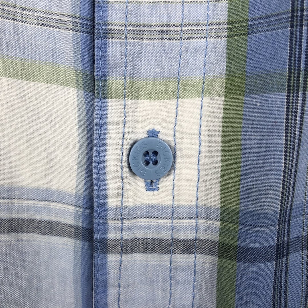 Dickies short-sleeved work shirt, men's size XL. cotton blue type Vintage Second Hand