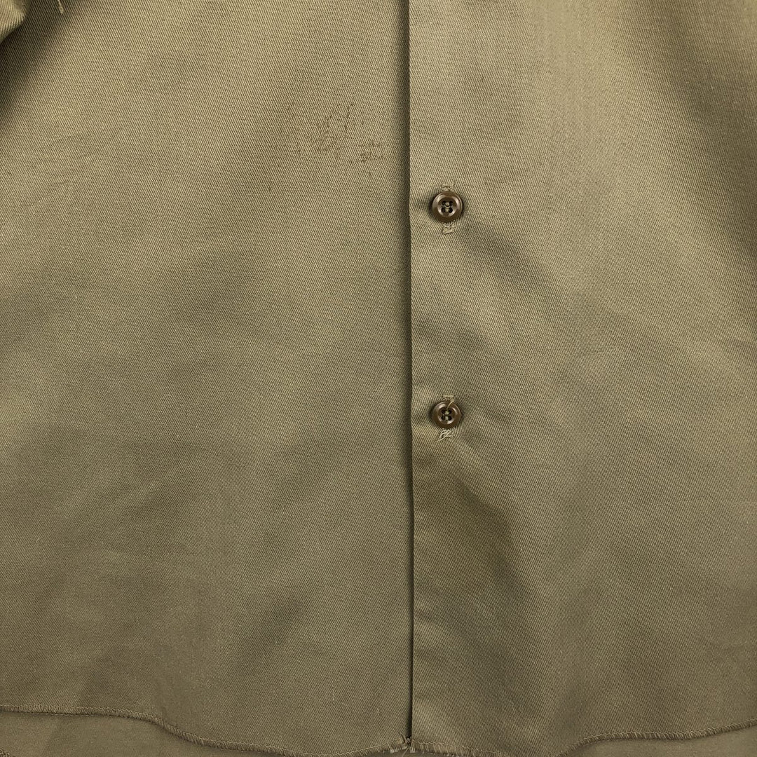 Dickies short-sleeved work shirt, made in the USA, men's size XL. polyester Beige type Vintage Second Hand