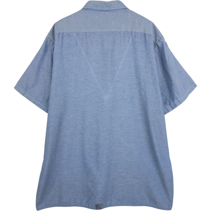 Dickies short-sleeved work shirt, men's size XL. polyester blue type Vintage Second Hand