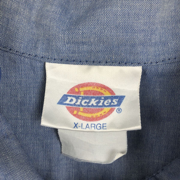 Dickies short-sleeved work shirt, men's size XL. polyester blue type Vintage Second Hand