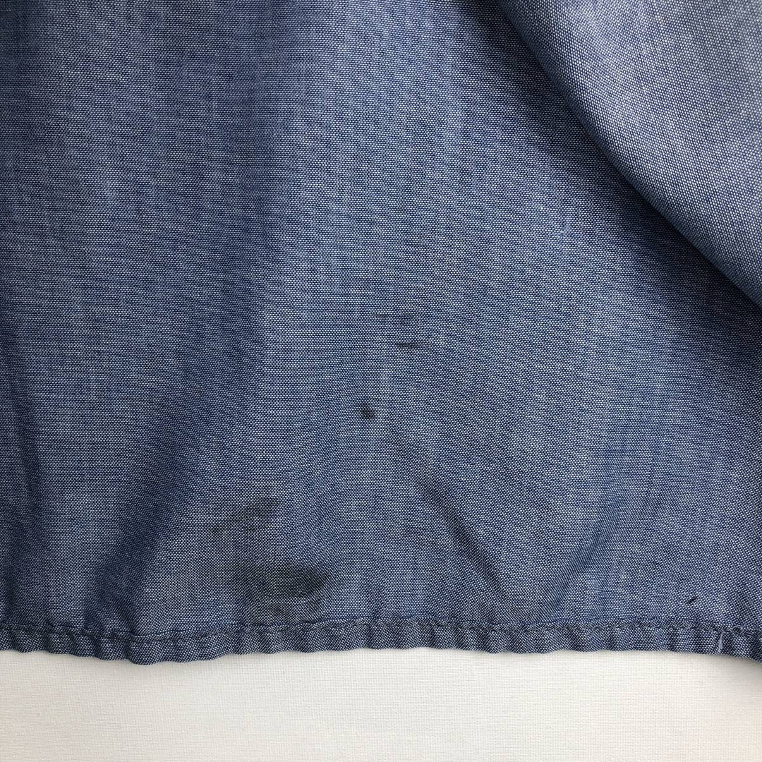 Dickies short-sleeved work shirt, men's size XL. polyester blue type Vintage Second Hand