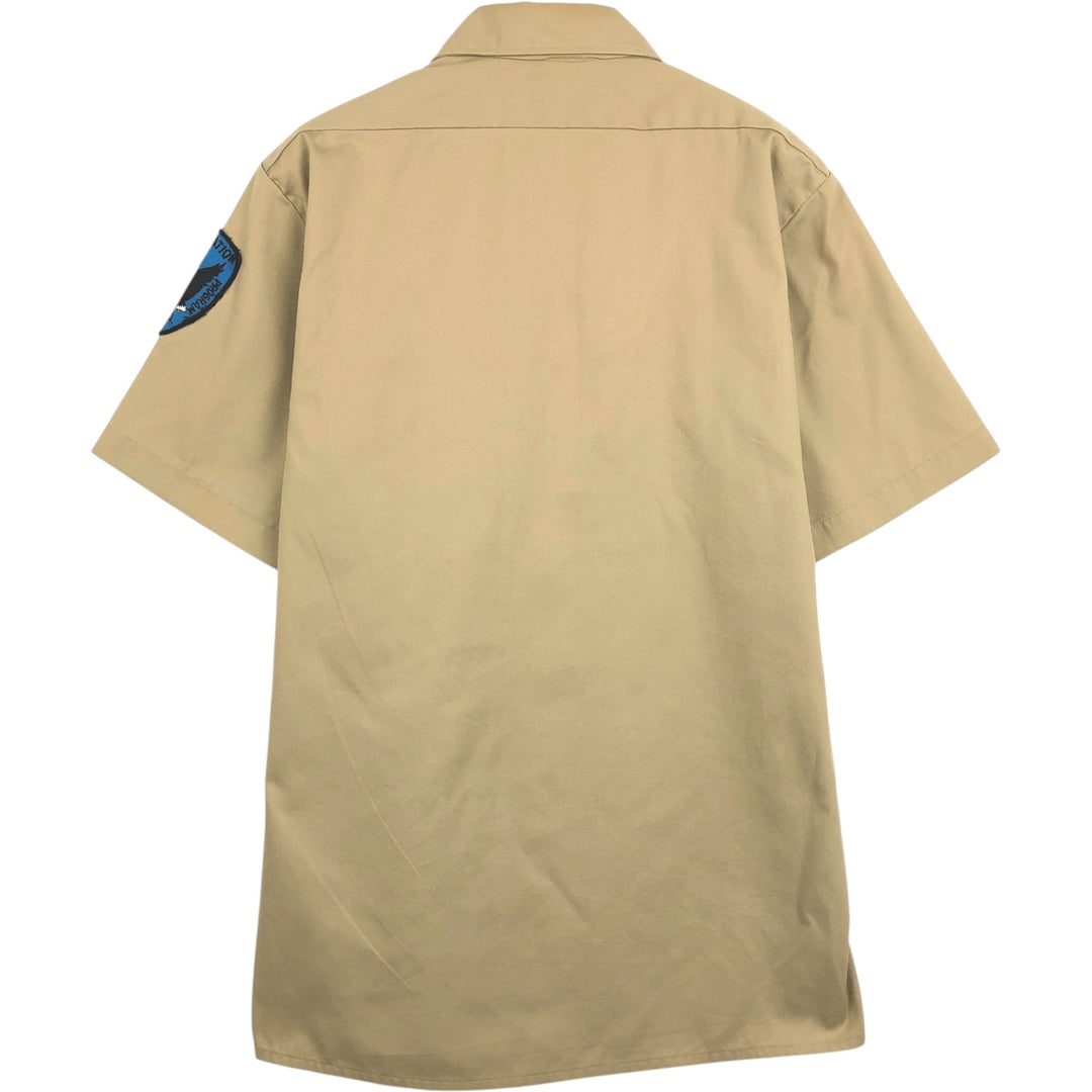 Dickies short-sleeved work shirt, made in USA, men's size M (equivalent to size M). polyester Beige type Vintage Second Hand