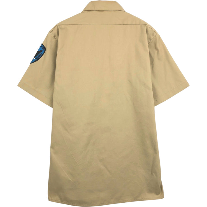 Dickies short-sleeved work shirt, made in USA, men's size M (equivalent to size M). polyester Beige type Vintage Second Hand