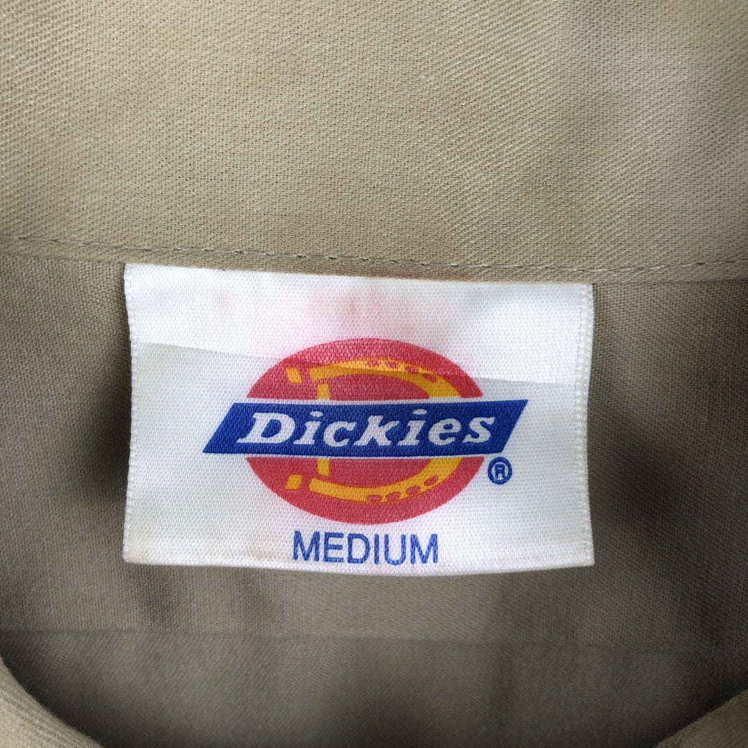 Dickies short-sleeved work shirt, made in USA, men's size M (equivalent to size M). polyester Beige type Vintage Second Hand
