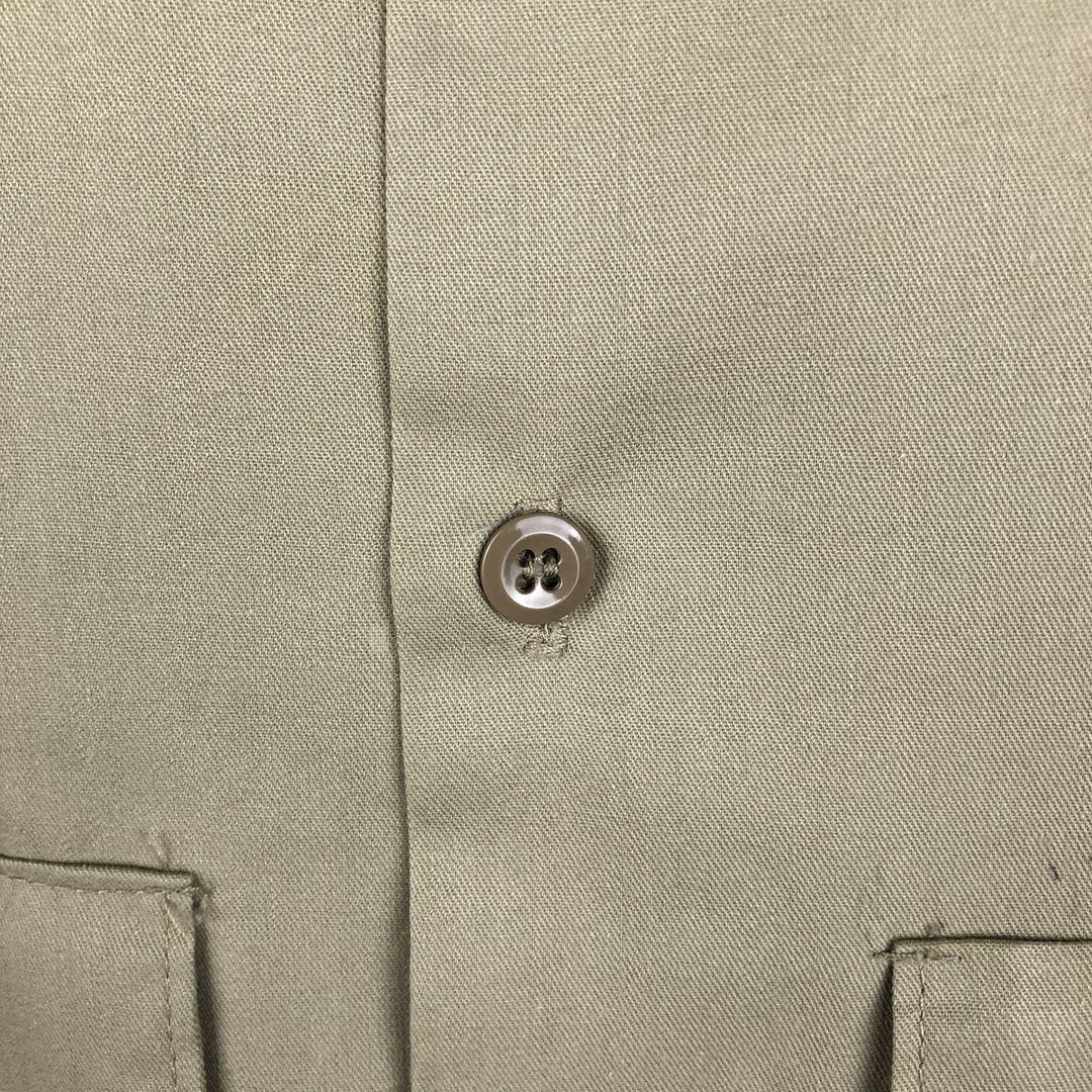 Dickies short-sleeved work shirt, made in USA, men's size M (equivalent to size M). polyester Beige type Vintage Second Hand