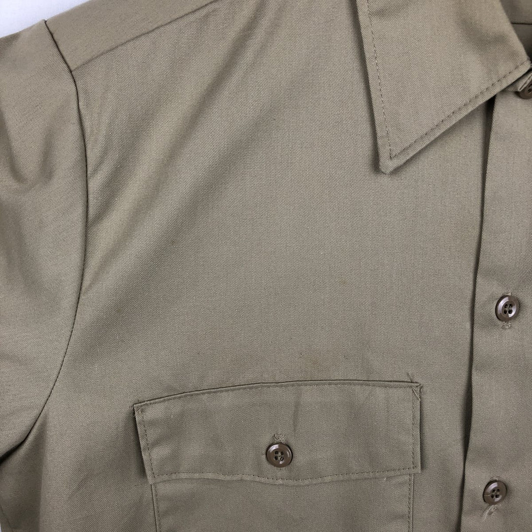 Dickies short-sleeved work shirt, made in USA, men's size M (equivalent to size M). polyester Beige type Vintage Second Hand
