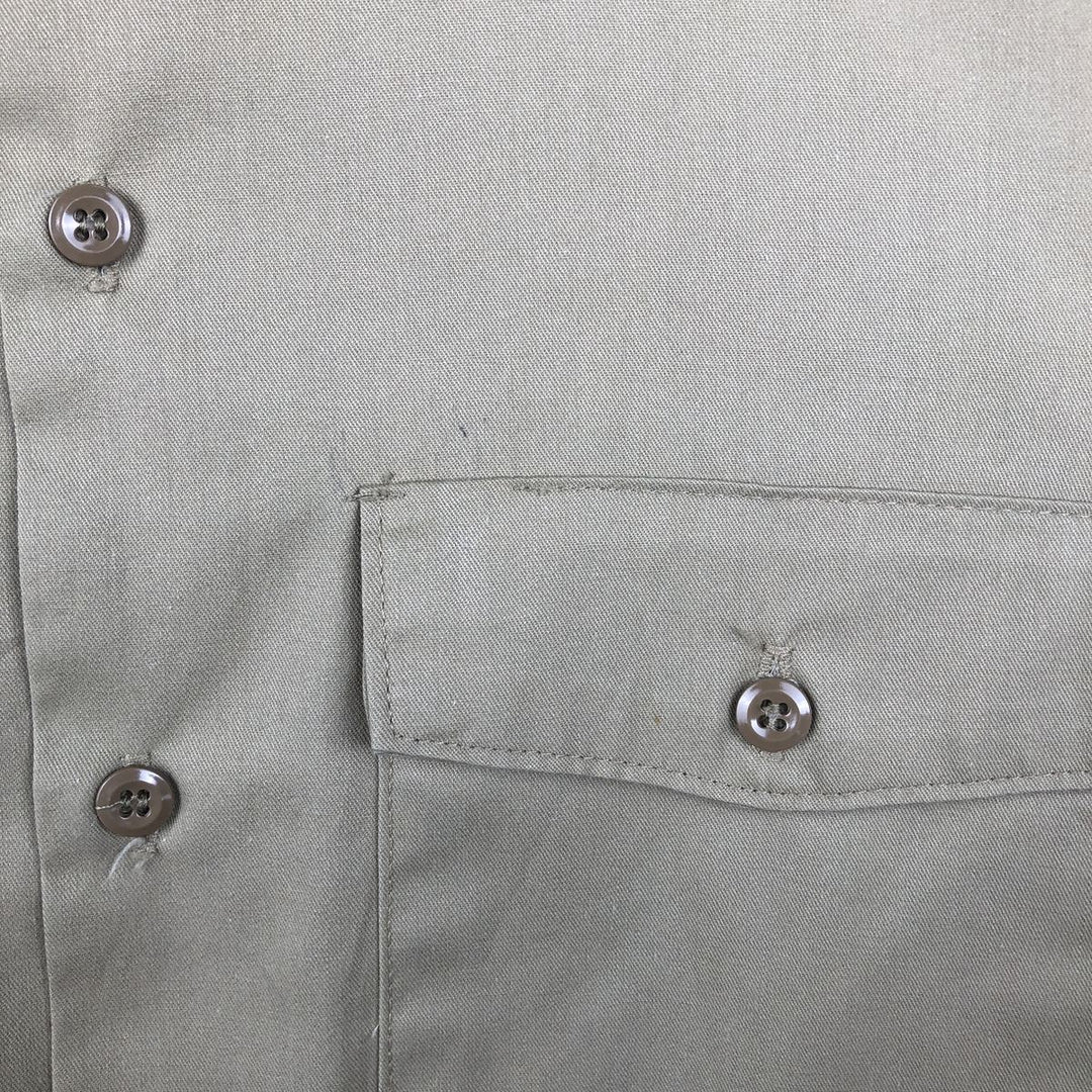 Dickies short-sleeved work shirt, made in USA, men's size M (equivalent to size M). polyester Beige type Vintage Second Hand