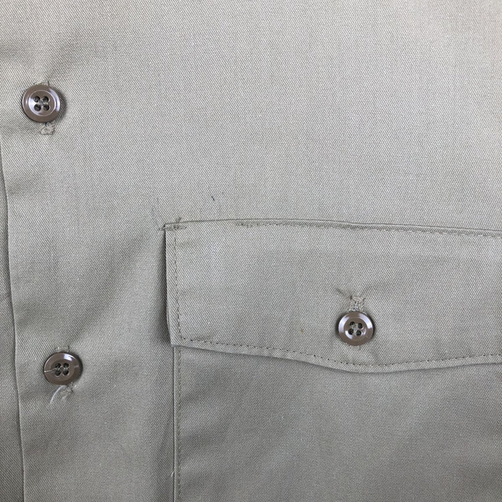 Dickies short-sleeved work shirt, made in USA, men's size M (equivalent to size M). polyester Beige type Vintage Second Hand