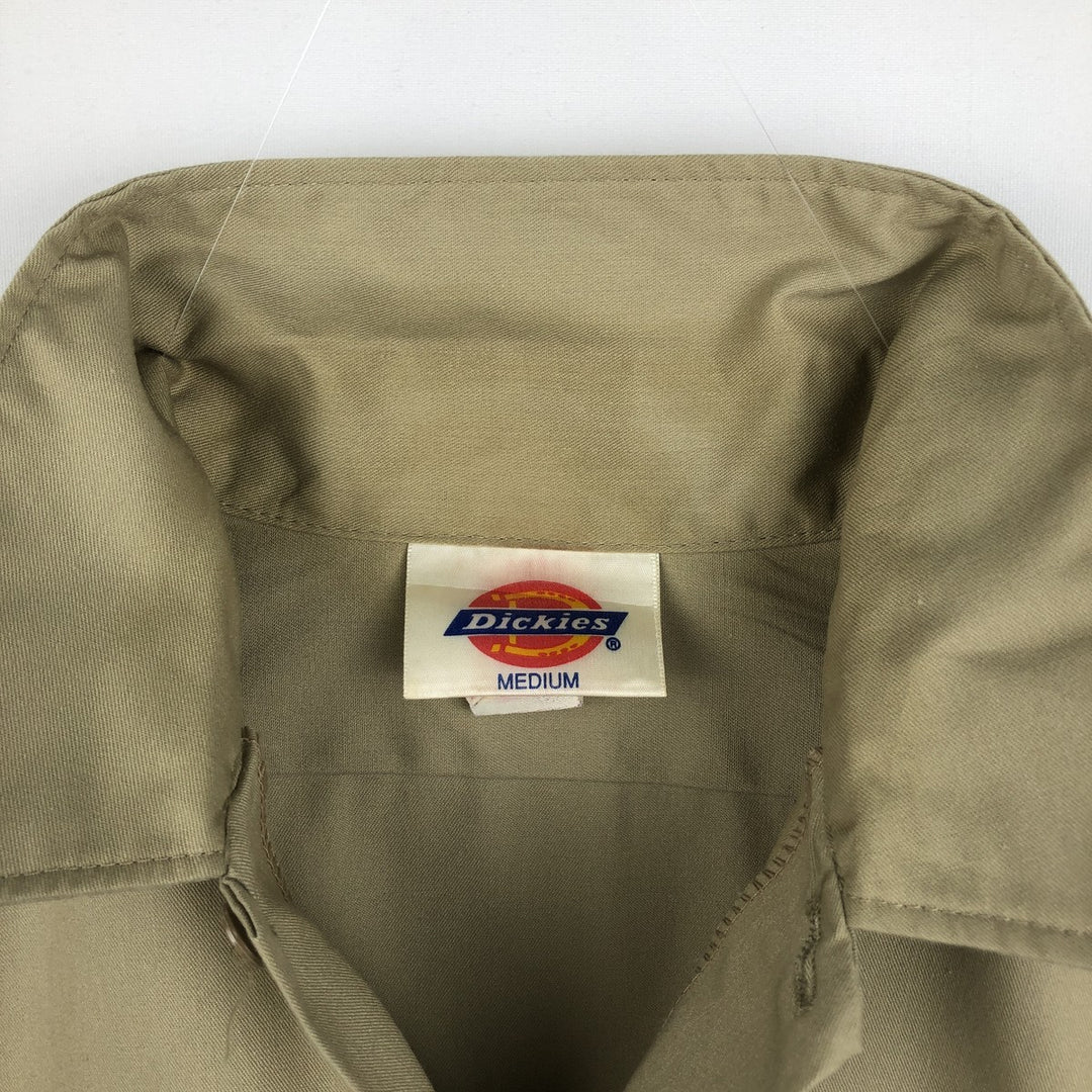 Dickies short-sleeved work shirt, made in USA, men's size M (equivalent to size M). polyester Beige type Vintage Second Hand