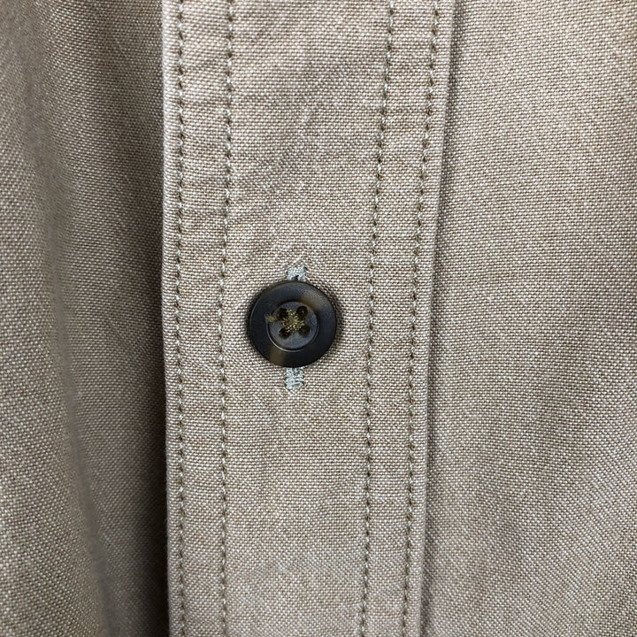 Carhartt Loose Fit Button-Down Short Sleeve Work Shirt, Men's Size L cotton Beige type Vintage Second Hand
