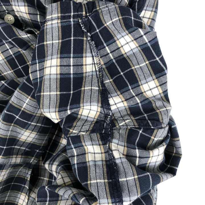 Carhartt Check Pattern Short Sleeve Work Shirt, Men's XL cotton navy blue type Vintage Second Hand