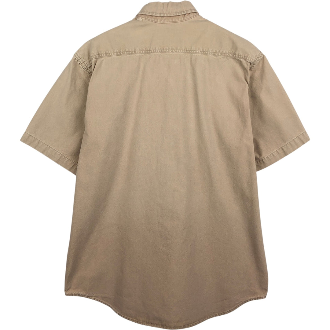 Carhartt button-down short-sleeve work shirt, men's size L unclear Beige type Vintage Second Hand