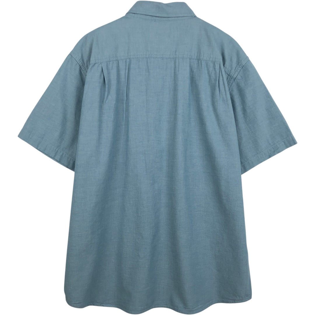 Carhartt Loose Fit Button-Down Short Sleeve Work Shirt, Men's Size XL cotton Blue type light blue Vintage Second Hand