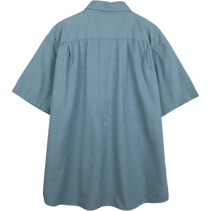 Carhartt Loose Fit Button-Down Short Sleeve Work Shirt, Men's Size XL cotton Blue type light blue Vintage Second Hand