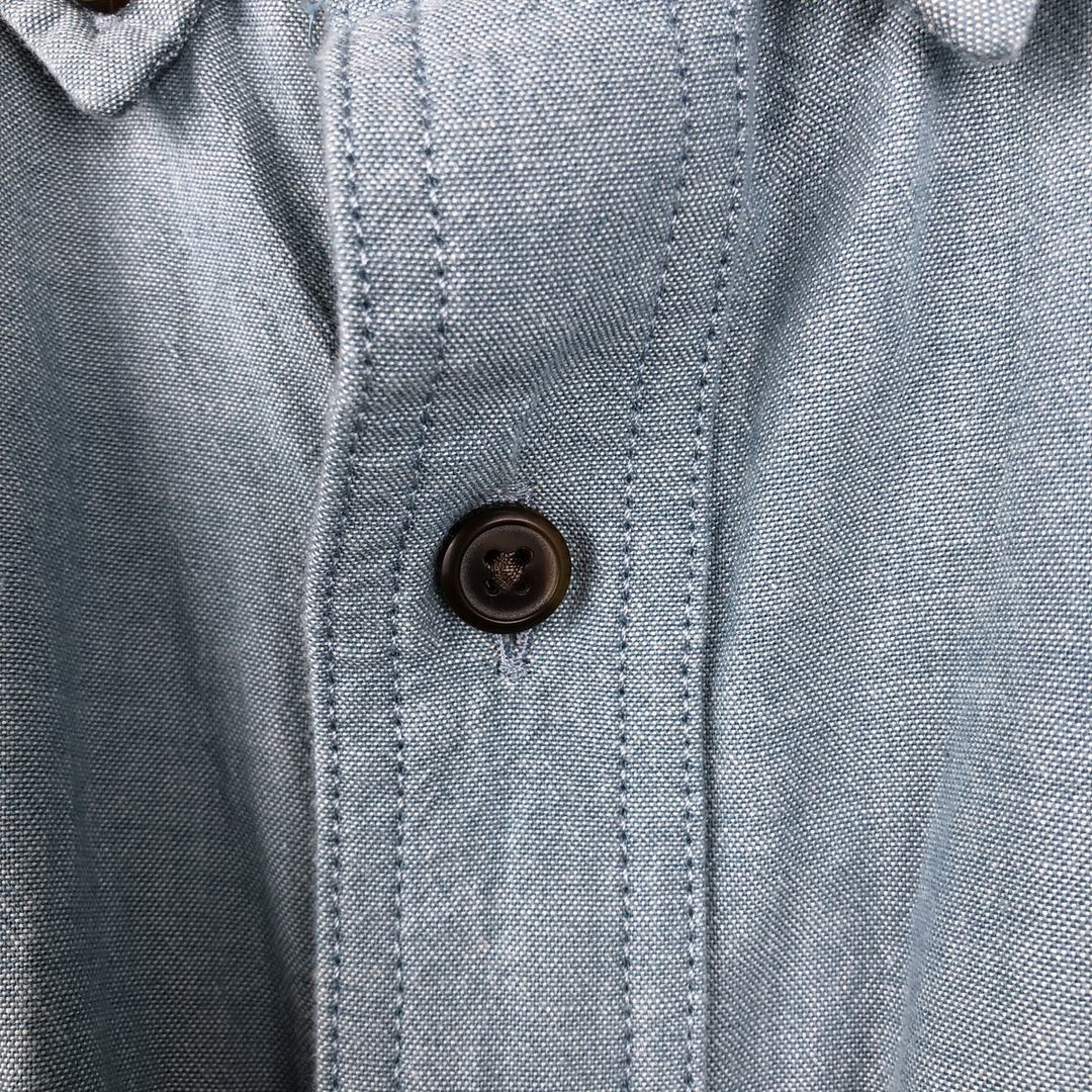 Carhartt Loose Fit Button-Down Short Sleeve Work Shirt, Men's Size XL cotton Blue type light blue Vintage Second Hand