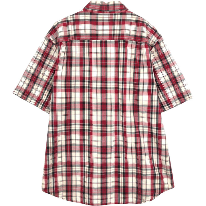 Carhartt RELAXED FIT Check Pattern Button-down Short Sleeve Work Shirt, Men's XL cotton red type Vintage Second Hand