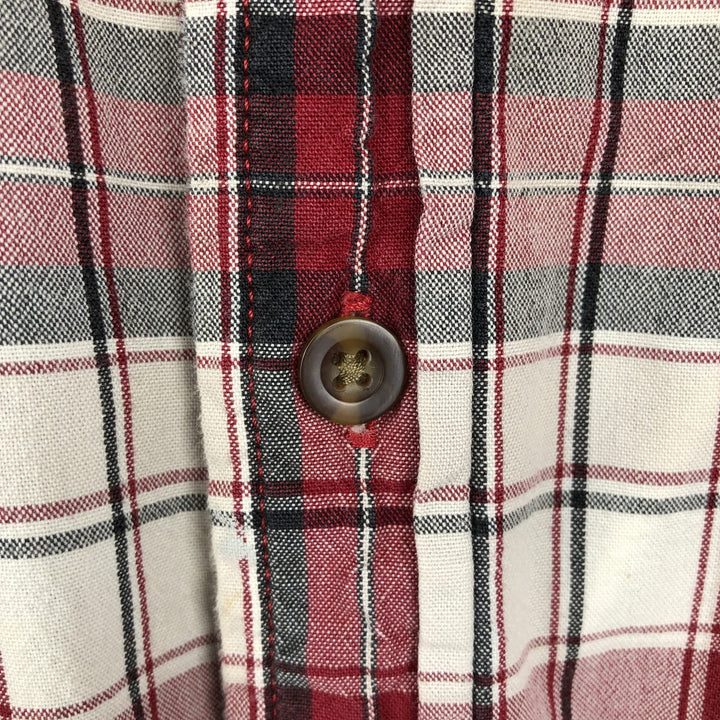 Carhartt RELAXED FIT Check Pattern Button-down Short Sleeve Work Shirt, Men's XL cotton red type Vintage Second Hand