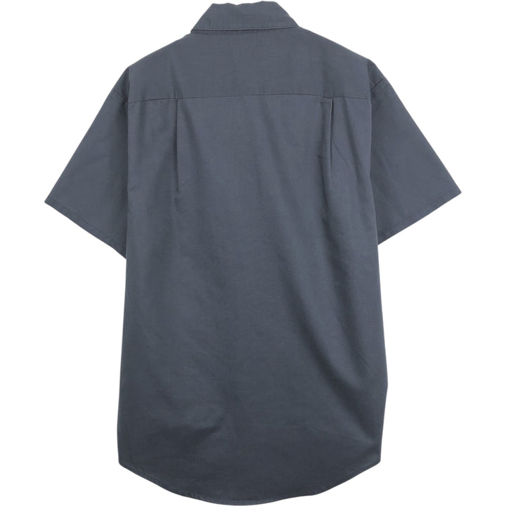 70'S Big Mac JCPenney Short-Sleeve Work Shirt, Men's Size L (Equivalent), Vintage polyester Charcoal Vintage Second Hand