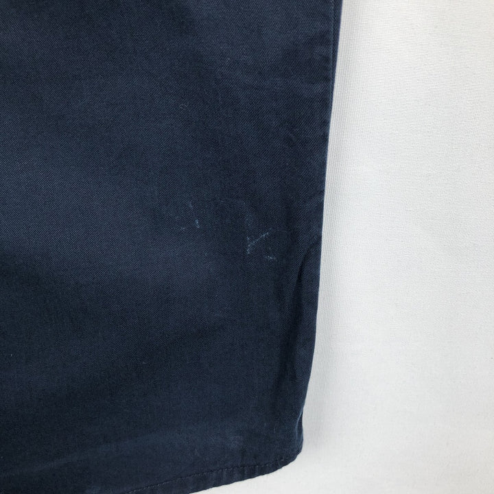 Harley-Davidson Short Sleeve Work Shirt, Men's Medium cotton navy blue type Vintage Second Hand