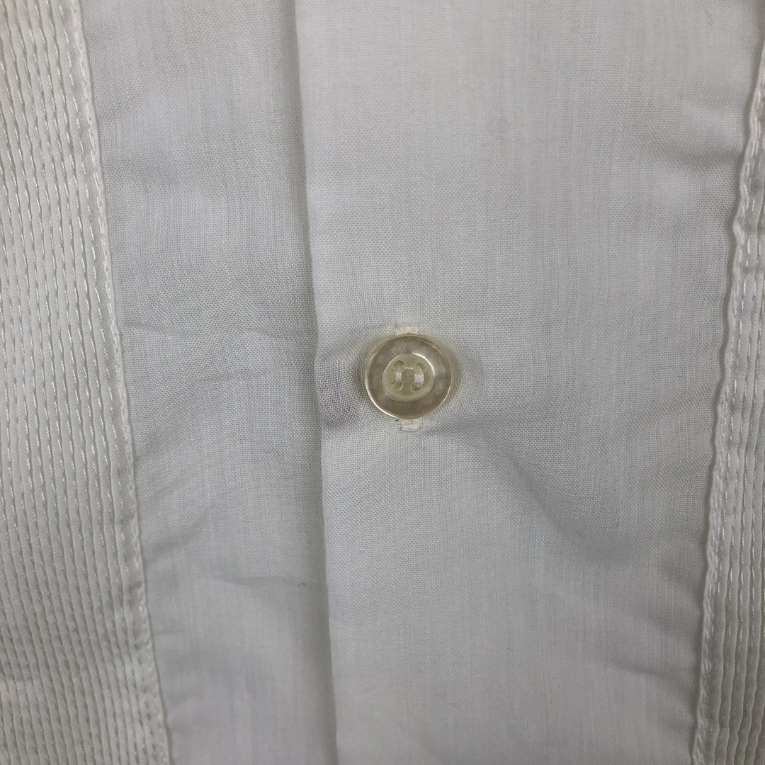 Ravgo Short-Sleeve Open-Collar Mexican Shirt, Cuban Shirt, Boxy Shirt, Men's Size L polyester white type Vintage Second Hand