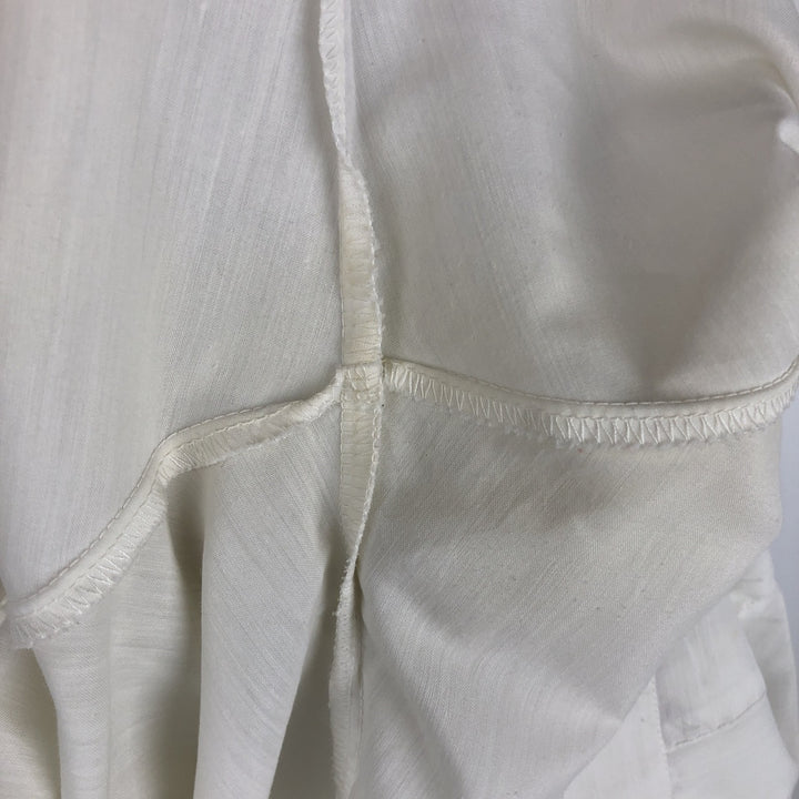 Ravgo Short-Sleeve Open-Collar Mexican Shirt, Cuban Shirt, Boxy Shirt, Men's Size L polyester white type Vintage Second Hand