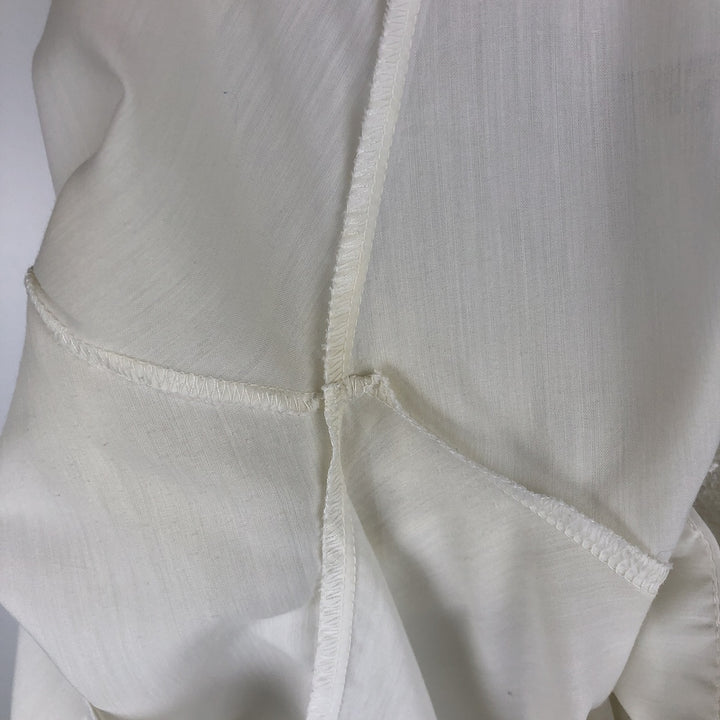 Ravgo Short-Sleeve Open-Collar Mexican Shirt, Cuban Shirt, Boxy Shirt, Men's Size L polyester white type Vintage Second Hand