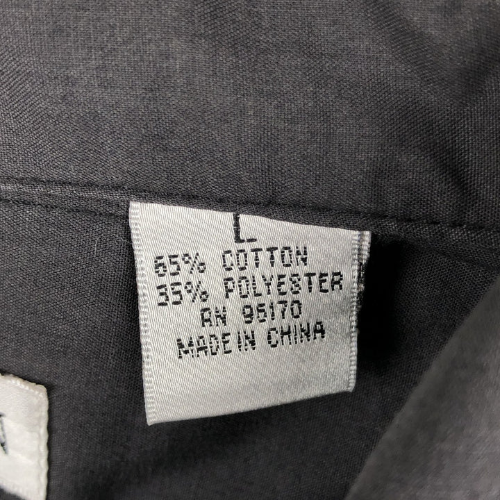 90s-00'S PLATOON Short-Sleeve Mexican Shirt, Cuban Shirt, Boxy Shirt, Men's Size L (Equivalent), Vintage cotton black type Vintage Second Hand