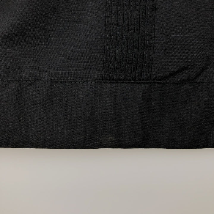 Cascabe Short-Sleeve Open-Collar Mexican Shirt, Cuban Shirt, Boxy Shirt, Men's Size M (approx.) polyester black type Vintage Second Hand