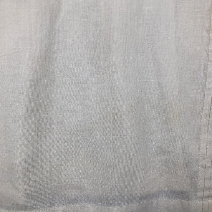 ROSAS Short-Sleeve Open-Collar Mexican Shirt, Cuban Shirt, Boxy Shirt, Men's Size L (approx.) cotton pale white type Vintage Second Hand