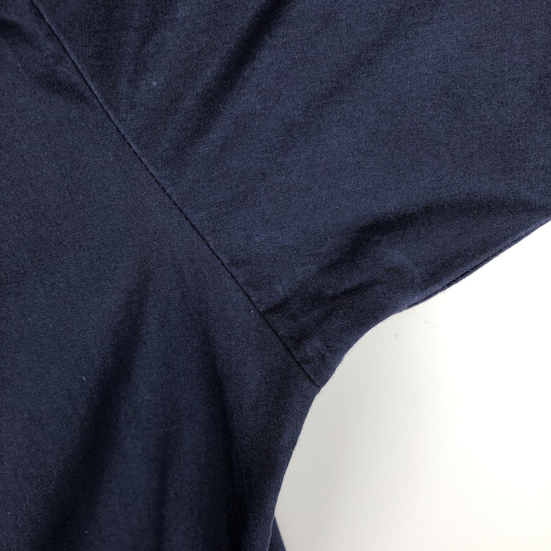 ROMANI CHESTERFIELD HOTEL Short-Sleeve Open Collar Mexican Shirt Cuban Shirt Box Shirt Men's Size M polyester navy blue type Vintage Second Hand