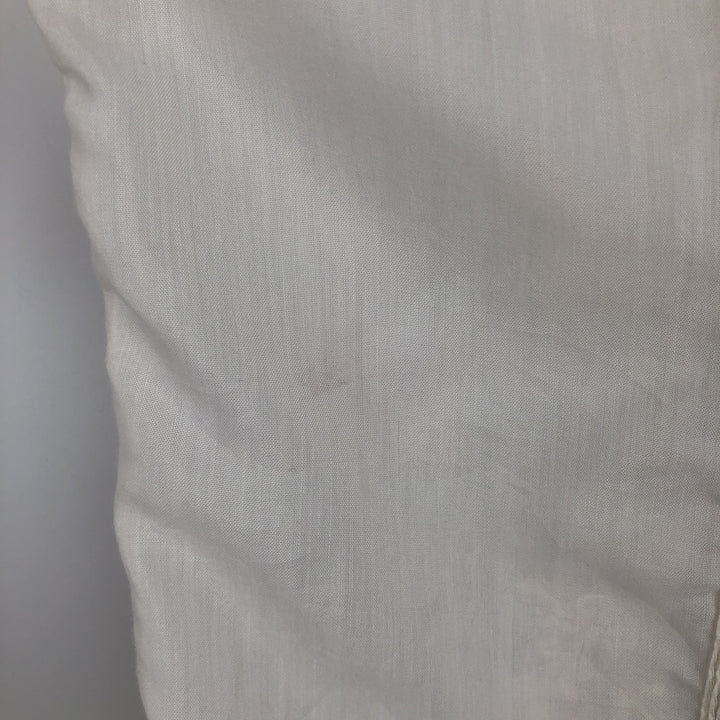 1970'S Tony Creaciones Short-Sleeve Open-Collar Mexican Shirt / Cuban Shirt / Boxy Shirt / Men's Size M (Equivalent) Vintage polyester white type Vintage Second Hand