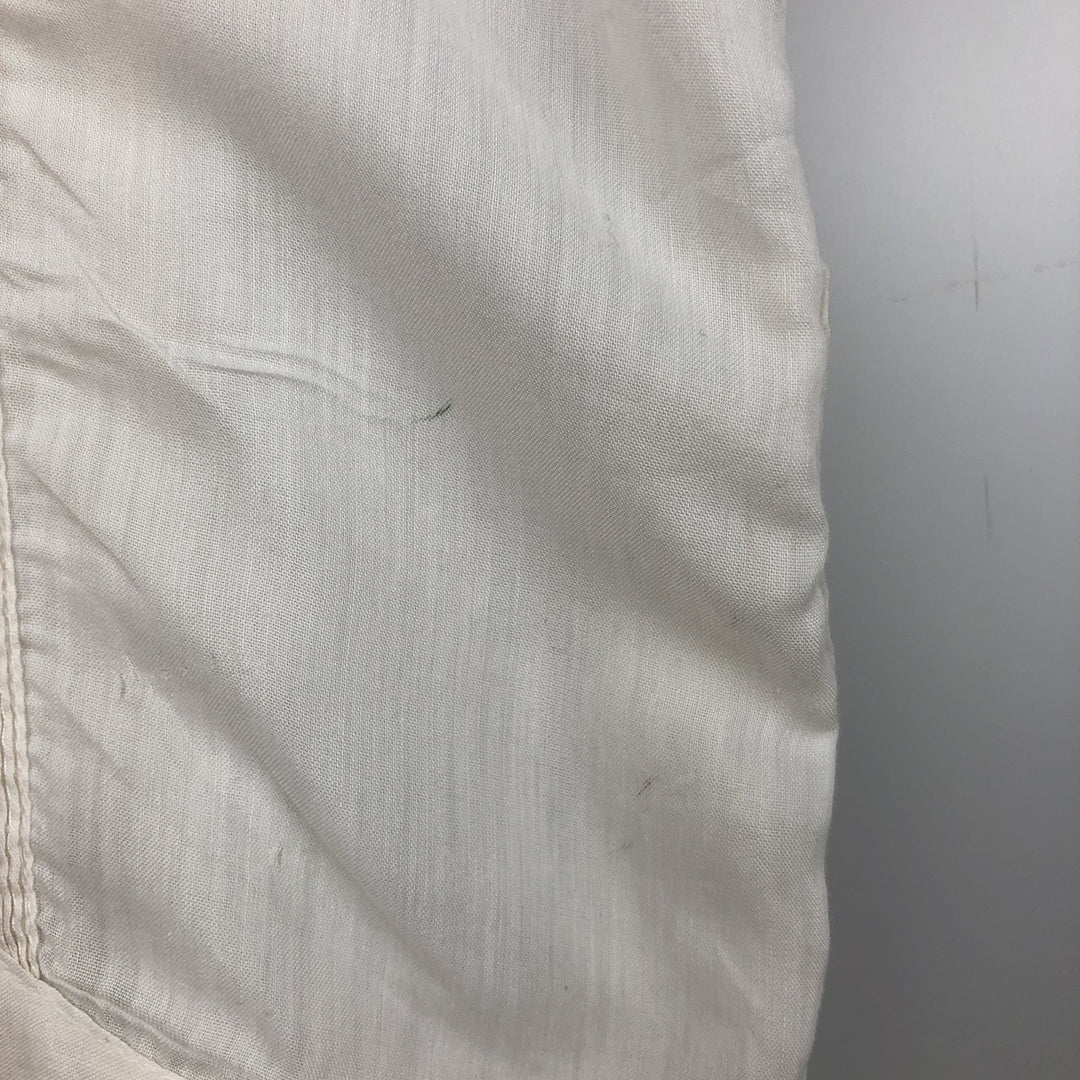 1970'S Tony Creaciones Short-Sleeve Open-Collar Mexican Shirt / Cuban Shirt / Boxy Shirt / Men's Size M (Equivalent) Vintage polyester white type Vintage Second Hand