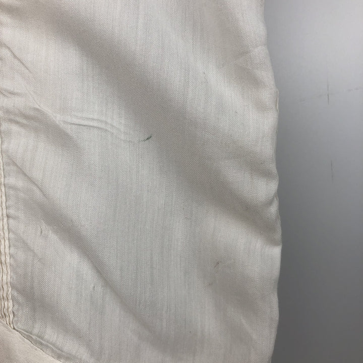 1970'S Tony Creaciones Short-Sleeve Open-Collar Mexican Shirt / Cuban Shirt / Boxy Shirt / Men's Size M (Equivalent) Vintage polyester white type Vintage Second Hand