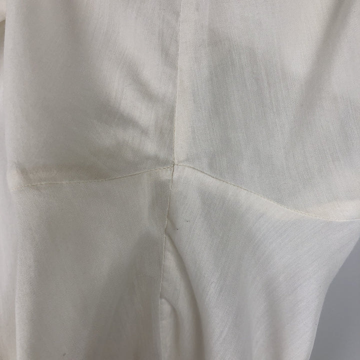 1970'S Tony Creaciones Short-Sleeve Open-Collar Mexican Shirt / Cuban Shirt / Boxy Shirt / Men's Size M (Equivalent) Vintage polyester white type Vintage Second Hand