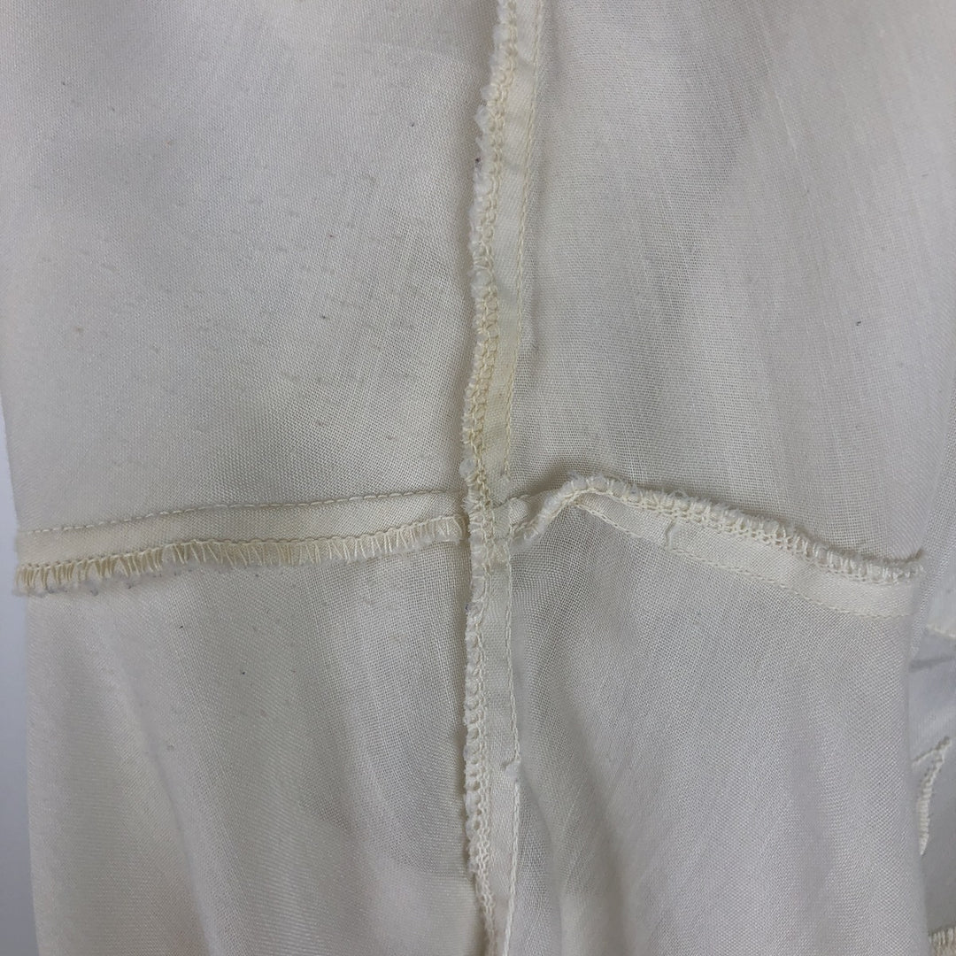 1970'S Tony Creaciones Short-Sleeve Open-Collar Mexican Shirt / Cuban Shirt / Boxy Shirt / Men's Size M (Equivalent) Vintage polyester white type Vintage Second Hand