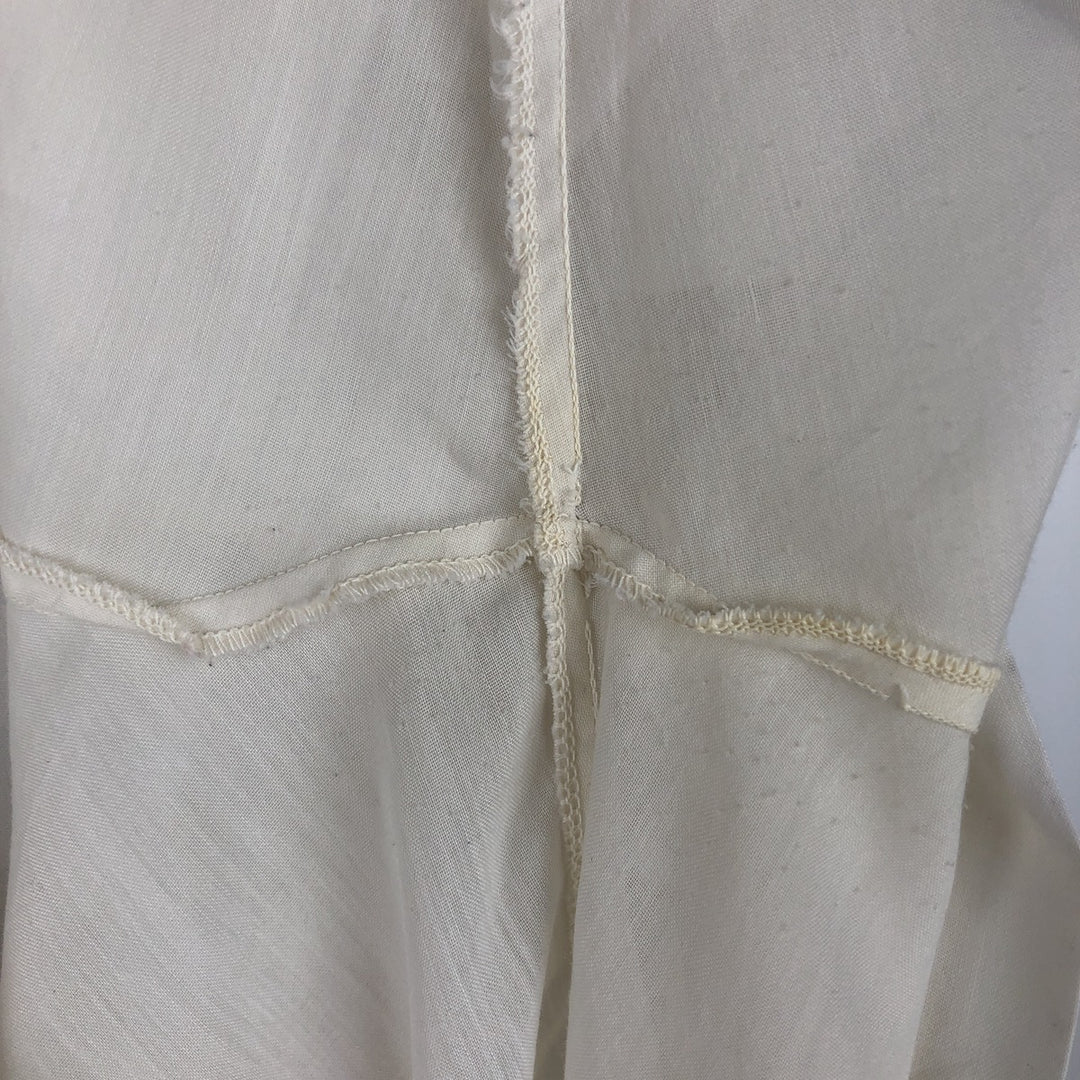 1970'S Tony Creaciones Short-Sleeve Open-Collar Mexican Shirt / Cuban Shirt / Boxy Shirt / Men's Size M (Equivalent) Vintage polyester white type Vintage Second Hand