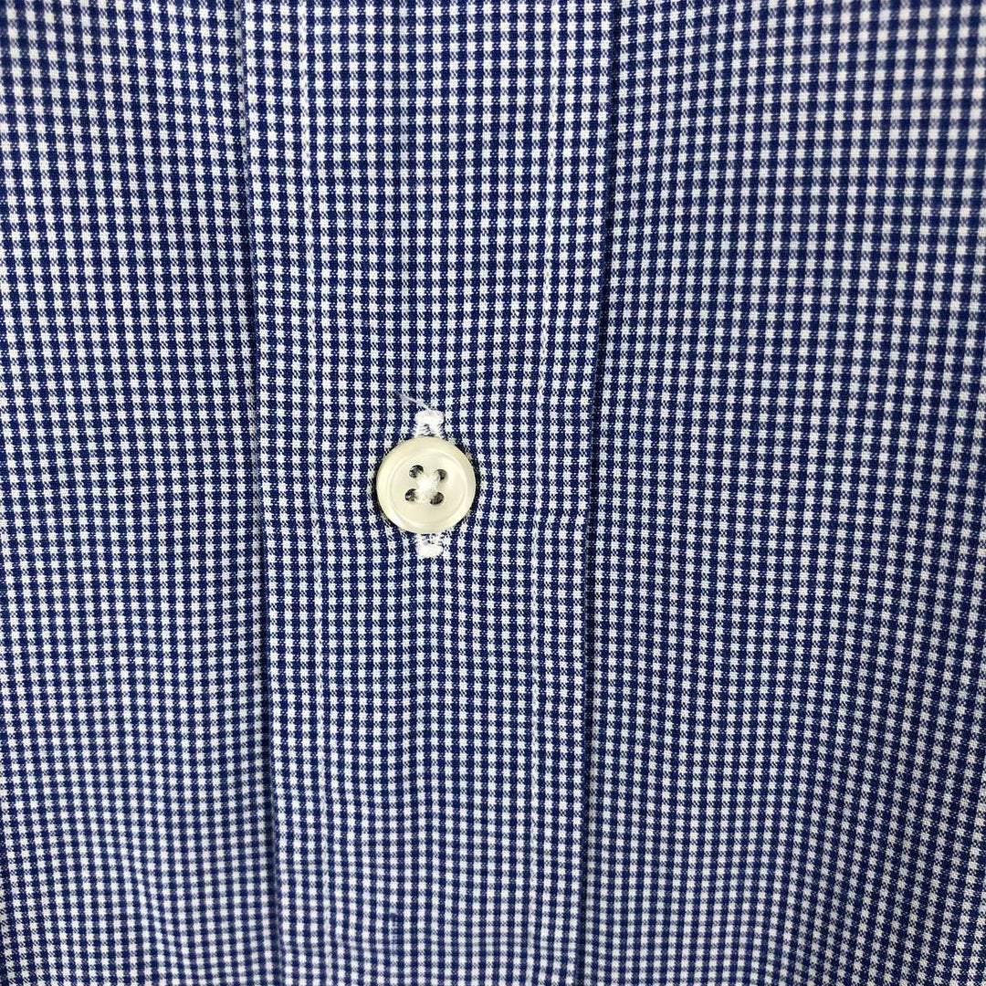 Ralph Lauren BLAKE short sleeve button down check shirt men's XL size cotton blue type Vintage Second Hand