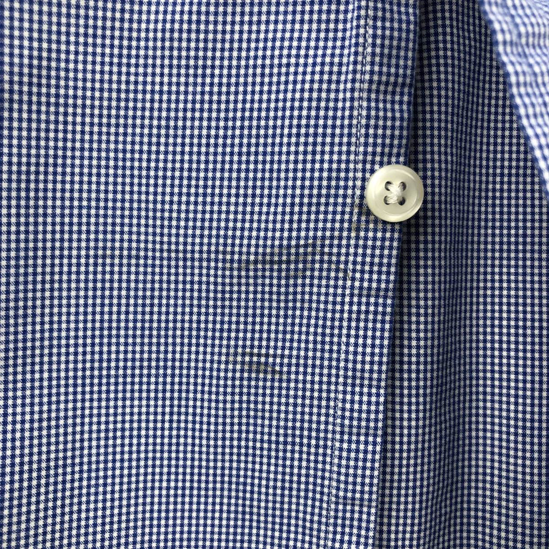 Ralph Lauren BLAKE short sleeve button down check shirt men's XL size cotton blue type Vintage Second Hand