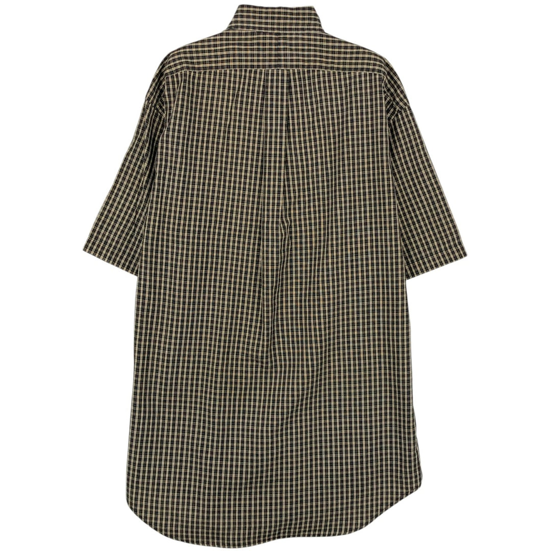 Ralph Lauren BLAKE Short-Sleeve Button-Down Check Shirt, Men's Size S (approx.) cotton black type Vintage Second Hand