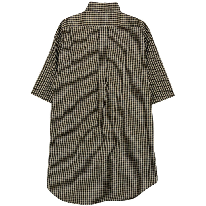 Ralph Lauren BLAKE Short-Sleeve Button-Down Check Shirt, Men's Size S (approx.) cotton black type Vintage Second Hand