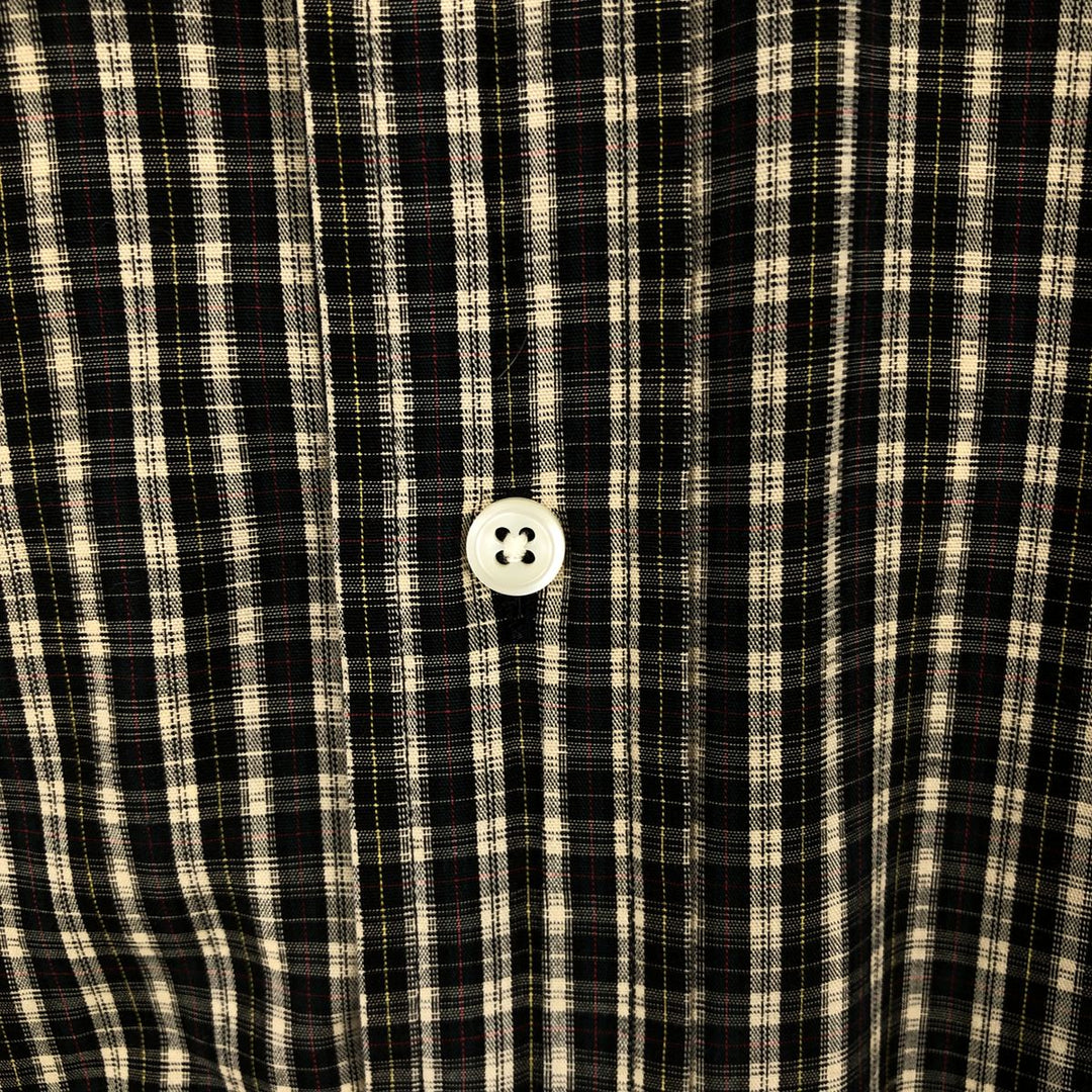 Ralph Lauren BLAKE Short-Sleeve Button-Down Check Shirt, Men's Size S (approx.) cotton black type Vintage Second Hand