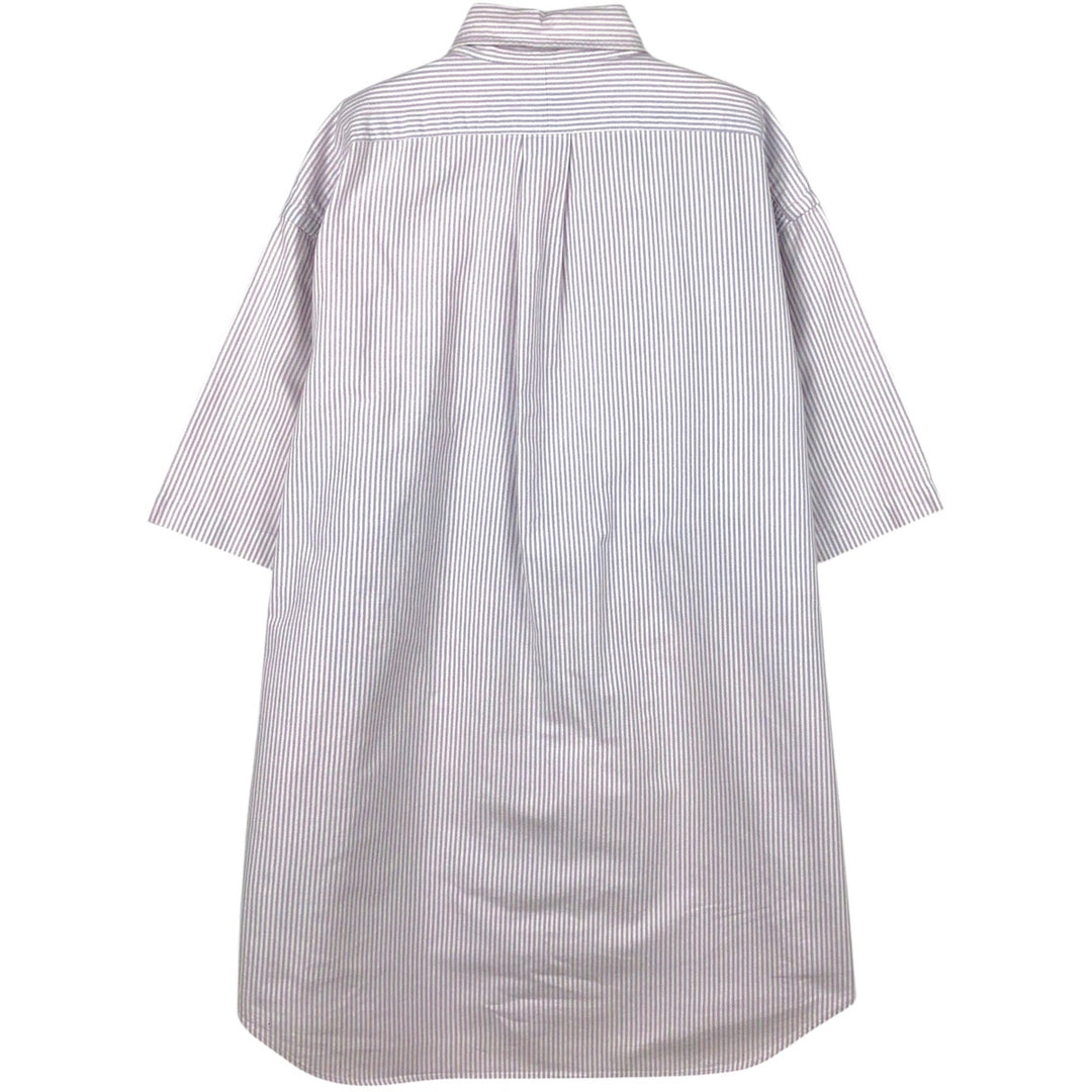 Ralph Lauren BLAKE short sleeve button down striped shirt, men's size L cotton purple type Vintage Second Hand