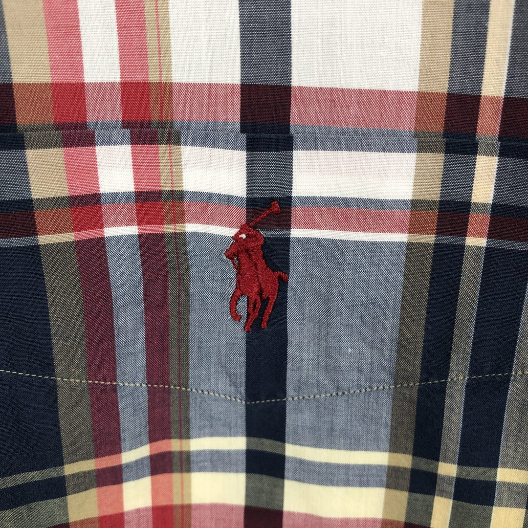 Ralph Lauren BLAKE Madras Check Short Sleeve Button Down Check Shirt Men's XL cotton red type Vintage Second Hand