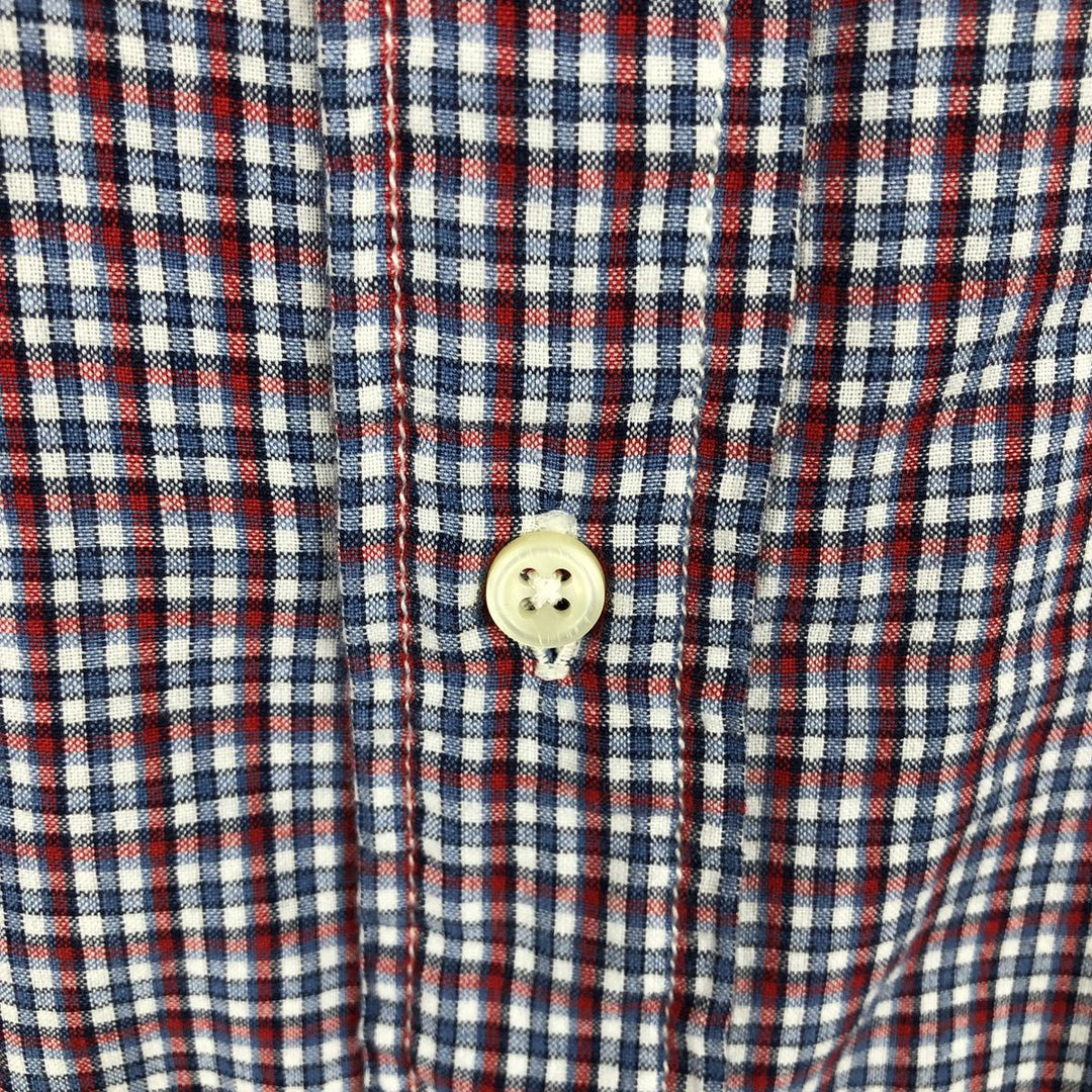 Ralph Lauren RALPH LAUREN SPORT short-sleeved button-down check shirt, men's size L cotton red type Vintage Second Hand