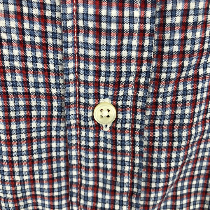 Ralph Lauren RALPH LAUREN SPORT short-sleeved button-down check shirt, men's size L cotton red type Vintage Second Hand