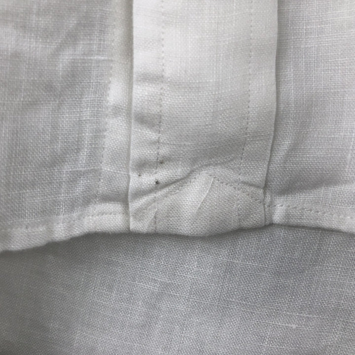 Ralph Lauren short sleeve linen button down shirt, men's size M linen white type Vintage Second Hand