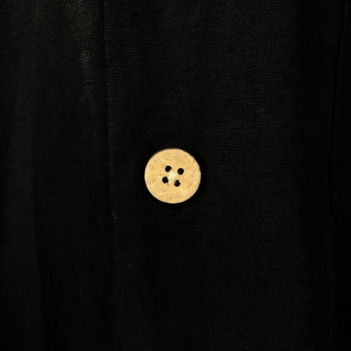 Winter Silks Short-Sleeve Open-Collar Silk Shirt, Boxy Shirt, Men's Size L (approx.) silk black type Vintage Second Hand