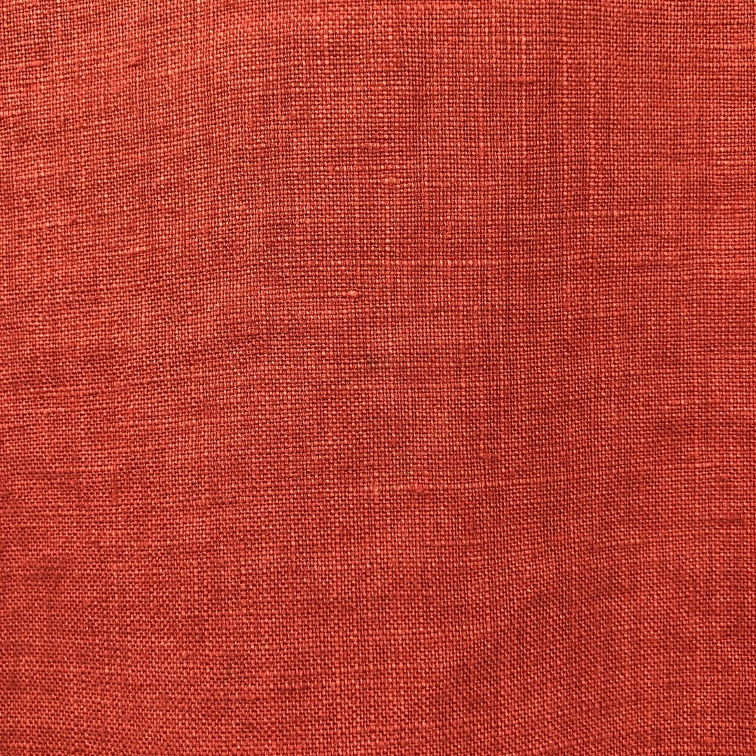 BRUNO Short-Sleeve Open-Collar Linen Shirt, Boxy Shirt, Men's Size XL (approx.) linen red type Vintage Second Hand